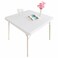 Monibana Cocktail Fitted Spandex Stretch Square Table Covers Caps Elastic Square Tablecloth White Table Topper 36x36 Inch