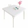 Monibana Cocktail Fitted Spandex Stretch Square Table Covers Caps Elastic Square Tablecloth White Table Topper 36x36 Inch