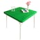 Monibana Cocktail Fitted Spandex Stretch Square Table Covers Caps Elastic Square Tablecloth Green Table Topper 34x34 Inch