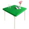 Monibana Cocktail Fitted Spandex Stretch Square Table Covers Caps Elastic Square Tablecloth Green Table Topper 34x34 Inch