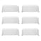 BRILLMAX 6 Pack White Tablecloths 90 x 156 Inch for 8ft Rectangle Tables 150 GSM Polyester Fabric Floor Length Drop Water Stain Wrinkle Resistant Cloth Cover for Wedding Reception Banquet