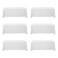 BRILLMAX 6 Pack White Tablecloths 90 x 156 Inch for 8ft Rectangle Tables 150 GSM Polyester Fabric Floor Length Drop Water Stain Wrinkle Resistant Cloth Cover for Wedding Reception Banquet