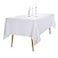 Ascoza 2pack 60x84 Inch White Rectangular Tablecloth 4 Feet Table Cloth in Polyester Fabric for WeddingBanquetRestaurantParties