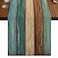 Vandarllin Table Runners 14X60 Inches Long Teal Turquoise Green Brown Cotton Linen Farmhouse Retro Rustic Barn Wood Texture Tablecloths NonSlip Party Table Decorations for Kitchen Home Dining Outdoor