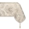 Loom and Mill Luxury Tablecloth 60 x 120 Inches Elegant Classic Jacquard Rectangle Table Cover with Handmade Tassels for Dining Room Banquet DecorationsLight Apricot 60x120