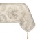Loom and Mill Luxury Tablecloth 60 x 120 Inches Elegant Classic Jacquard Rectangle Table Cover with Handmade Tassels for Dining Room Banquet DecorationsLight Apricot 60x120