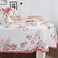 Bnejvif Pink Oval Tablecloth Floral Oval Tablecloth Pink Flowers Print Table Cloth Spring Summer Waterproof Wrinkle Free Tablecloth for Oval Tables 60 X 84 Inch