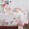 Bnejvif Pink Oval Tablecloth Floral Oval Tablecloth Pink Flowers Print Table Cloth Spring Summer Waterproof Wrinkle Free Tablecloth for Oval Tables 60 X 84 Inch
