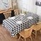 Cupuamon 2 Pack Waterproof Polyester Fabic Rectangle Checkered Tablecloth60x120 Outdoor Table ClothOil Stain Prevention Table Cloth for Pinics and PartiesBlack and White