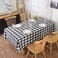 Cupuamon 2 Pack Waterproof Polyester Fabic Rectangle Checkered Tablecloth60x120 Outdoor Table ClothOil Stain Prevention Table Cloth for Pinics and PartiesBlack and White
