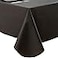 LIBERECOO Vinyl Tablecloth with Flannel Backing Solid Black Waterproof StainResistant EasyClean Table Cover for Dining Kitchen and Outdoor Use 60 x 84 Rectangle