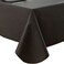 LIBERECOO Vinyl Tablecloth with Flannel Backing Solid Black Waterproof StainResistant EasyClean Table Cover for Dining Kitchen and Outdoor Use 60 x 84 Rectangle