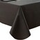 LIBERECOO Vinyl Tablecloth with Flannel Backing Solid Black Waterproof StainResistant EasyClean Table Cover for Dining Kitchen and Outdoor Use 60 x 84 Rectangle