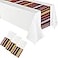 Remagr 3 Pcs Cinco De Mayo Decorations Mexican Fiesta Tablecloth 108 x 54 Plastic Striped Serape Table Cover for Mexican Fiesta Cinco De Drinko Mexico Themed Party SuppliesWhite