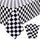 Kesfey 3 Packs Black and White Checkered Tablecloths 54 x 108 Inches Disposable Plastic Checkered Flag Racing Table Cover Waterproof Rectangle Race Car Table Cloth for Picnic Party Retro Celebration