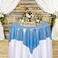 ShinyBeauty Small Tablecloth Square 36x36Inch Baby Blue Sequin Tablecloth Glitter Table Cover Overlay Square Light Blue Wedding Table Cloths Sequin Fabric Tablecloth for Round Table Birthday Baby