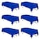 BRILLMAX 6 Pack Royal Blue Tablecloths 60 x 126 Inch for 8ft Rectangle Tables 150 GSM Polyester Fabric 15 Standard Drop Water Stain Wrinkle Resistant Cloth Cover for Wedding Dining Buffet
