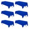 BRILLMAX 6 Pack Royal Blue Tablecloths 60 x 126 Inch for 8ft Rectangle Tables 150 GSM Polyester Fabric 15 Standard Drop Water Stain Wrinkle Resistant Cloth Cover for Wedding Dining Buffet