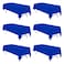 BRILLMAX 6 Pack Royal Blue Tablecloths 60 x 126 Inch for 8ft Rectangle Tables 150 GSM Polyester Fabric 15 Standard Drop Water Stain Wrinkle Resistant Cloth Cover for Wedding Dining Buffet