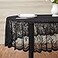 Warm Home Designs 70 Inch Round Tablecloth with English Rose Design Use as Circle Tablecloth Rustic Tablecloth or as Elegant Lace Table Cloth Black Table Clothes for 46 Guests LTC Black 70
