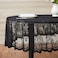Warm Home Designs 70 Inch Round Tablecloth with English Rose Design Use as Circle Tablecloth Rustic Tablecloth or as Elegant Lace Table Cloth Black Table Clothes for 46 Guests LTC Black 70