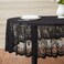 Warm Home Designs 70 Inch Round Tablecloth with English Rose Design Use as Circle Tablecloth Rustic Tablecloth or as Elegant Lace Table Cloth Black Table Clothes for 46 Guests LTC Black 70