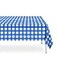 LIKAJON 6 Pack Navy Blue and White Checkered Tablecloth Dark Blue Plastic Table Cloths for Parties Disposable 54 x 108 inch Waterproof Blue Gingham Camping Tablecloth for Birthday Party Picnic