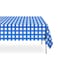 LIKAJON 6 Pack Navy Blue and White Checkered Tablecloth Dark Blue Plastic Table Cloths for Parties Disposable 54 x 108 inch Waterproof Blue Gingham Camping Tablecloth for Birthday Party Picnic