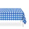 LIKAJON 6 Pack Navy Blue and White Checkered Tablecloth Dark Blue Plastic Table Cloths for Parties Disposable 54 x 108 inch Waterproof Blue Gingham Camping Tablecloth for Birthday Party Picnic