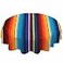 AOYEGO Colorful Mexican Table Cloth Stripes Lines Native Art Feature Bright Round Tablecloth 60 Inch for Dining Room Party Banquet