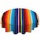 AOYEGO Colorful Mexican Table Cloth Stripes Lines Native Art Feature Bright Round Tablecloth 60 Inch for Dining Room Party Banquet