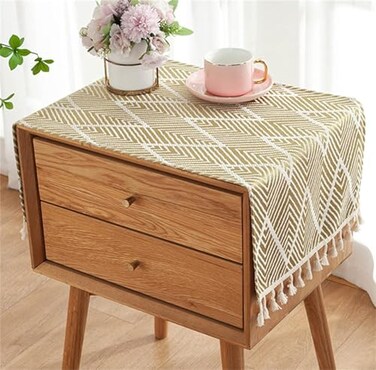 Utobanh Rectangular Tablecloth Cloth Yellow 157354 inches Tassel Design Protects Furniture AllSeason Table Cover Towel