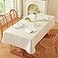 Zobesta White Linen Tablecloth Rectangle 53 x 86 Inch Cotton Linen Table Cloth Rectangle Heavy Weight Washable Farmhouse Soft Boho Tablecloth White for Kitchen Outdoor Dining