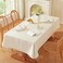 Zobesta White Linen Tablecloth Rectangle 53 x 86 Inch Cotton Linen Table Cloth Rectangle Heavy Weight Washable Farmhouse Soft Boho Tablecloth White for Kitchen Outdoor Dining