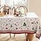 Bnejvif Winter Snowflake Xmas Rectangular Tablecloth for Christmas Decor Waterproof Wrinkle Free Red Tablecloth for Rectangle Tables 60 X 84