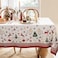 Bnejvif Winter Snowflake Xmas Rectangular Tablecloth for Christmas Decor Waterproof Wrinkle Free Red Tablecloth for Rectangle Tables 60 X 84