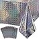 FunnyPars 8 Pack Iridescent Plastic Tablecloths Shiny Disposable Laser Rectangle Table Covers Holographic Foil Tablecloth Iridescent Party Decoration