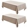 Fitable Square Linen Tablecloths 2 Pack Linen Textured Fabric Table Clothes Rustic Table Covers for Kitchen Dining Party Farmhouse Nature 54 x 54 Inch