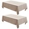 Fitable Square Linen Tablecloths 2 Pack Linen Textured Fabric Table Clothes Rustic Table Covers for Kitchen Dining Party Farmhouse Nature 54 x 54 Inch
