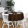 FOLINS&amp;HOME FOLINSHOME Brown Round Tablecloth 48 Inch Waterproof Heavy Duty Wrinkle Free Polyester Fabric Circle Table Cloth Spillproof Washable Wipeable Circular Table Cover for Party Banquet Wedding
