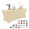 IVAPUPU 6FT Table Cloth for Rectangular Fitted Events Stretch Champagne Table Covers Washable Cover Spandex Tablecloth Protector for Party Wedding Cocktail Banquet Festival