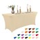 IVAPUPU 6FT Table Cloth for Rectangular Fitted Events Stretch Champagne Table Covers Washable Cover Spandex Tablecloth Protector for Party Wedding Cocktail Banquet Festival