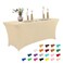 IVAPUPU 6FT Table Cloth for Rectangular Fitted Events Stretch Champagne Table Covers Washable Cover Spandex Tablecloth Protector for Party Wedding Cocktail Banquet Festival