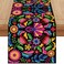 Jiudungs Mexican Fiesta Table Runner Cinco De Mayo Tablecloth Dia De Los Muertos Decor Day of The Dead Decorations and Supplies for Home 13x60 Inch