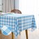 MANGATA CASA Light Blue Gingham Tablecloth for Rectangle Tables Checkered Table Cloth Waterproof Kitchen Table LinensPolyester Buffalo Plaid Wrinkle Free Table CoverSky Blue 60x102in