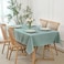 maxmill Rectangle Slubby Textured Tablecloth Waterproof Spillproof Wrinkle Free Table Cloth Kitchen Dining Room Decoration Fabric Table Cover for Holiday Party Dinner 52 x 70 Inch Slate Blue