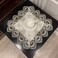 COMFEELING Macrame Lace Table Doilies Square Bedside Tablecloth Nightstand Cover Coffee Dining Tables Centerpiece Small Table Cloth Vase Mat Cup Mat Grey