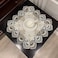 COMFEELING Macrame Lace Table Doilies Square Bedside Tablecloth Nightstand Cover Coffee Dining Tables Centerpiece Small Table Cloth Vase Mat Cup Mat Grey