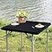 Nacuci Square Fitted Table Cover Elastic Tablecloth 3ft Stretch Spandex Table Top Cover for Dining Indoor Outdoor Party Black 36X36 Inch