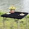 Nacuci Square Fitted Table Cover Elastic Tablecloth 3ft Stretch Spandex Table Top Cover for Dining Indoor Outdoor Party Black 36X36 Inch